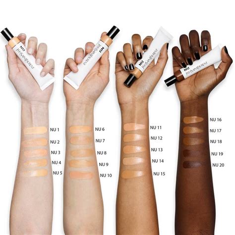 yves saint laurent nu bare look tint swatches